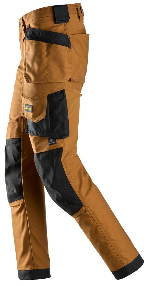 Pantaloni canvas stretch con tasche esterne - 6244