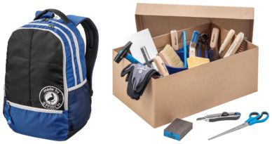 Set base per tirocinanti fornito con zaino