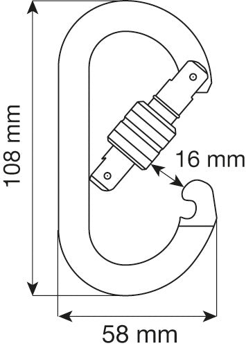 OVAL STANDARD LOCK - Moschettone