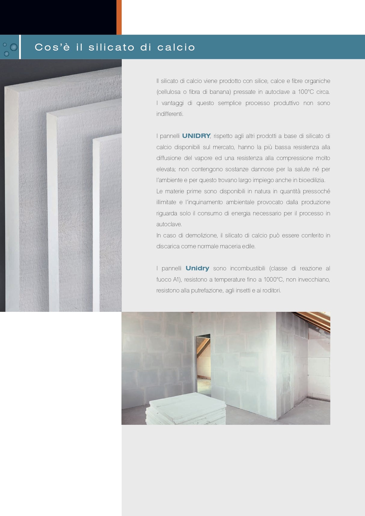 Unidry pannello per il risanamento