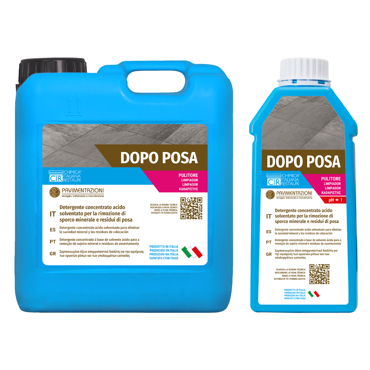 DOPO POSA Detergente acido solventato per gres, ceramiche, manufatti e pietre