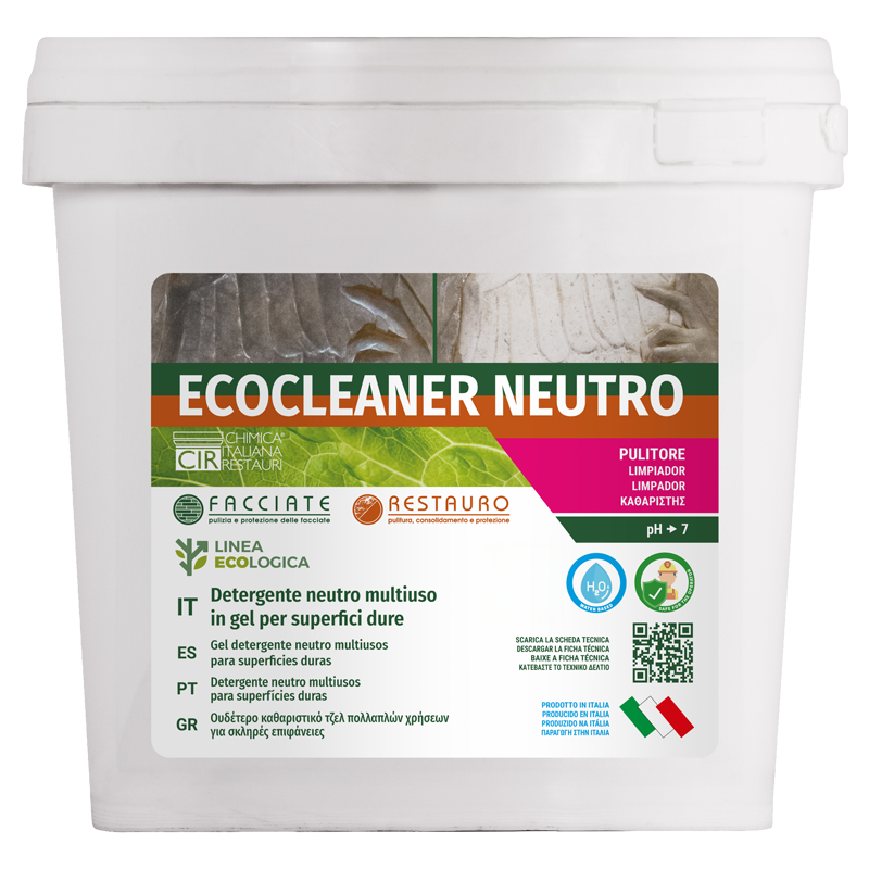 ECOCLEANER NEUTRO Detergente neutro multiuso in gel per superfici dure
