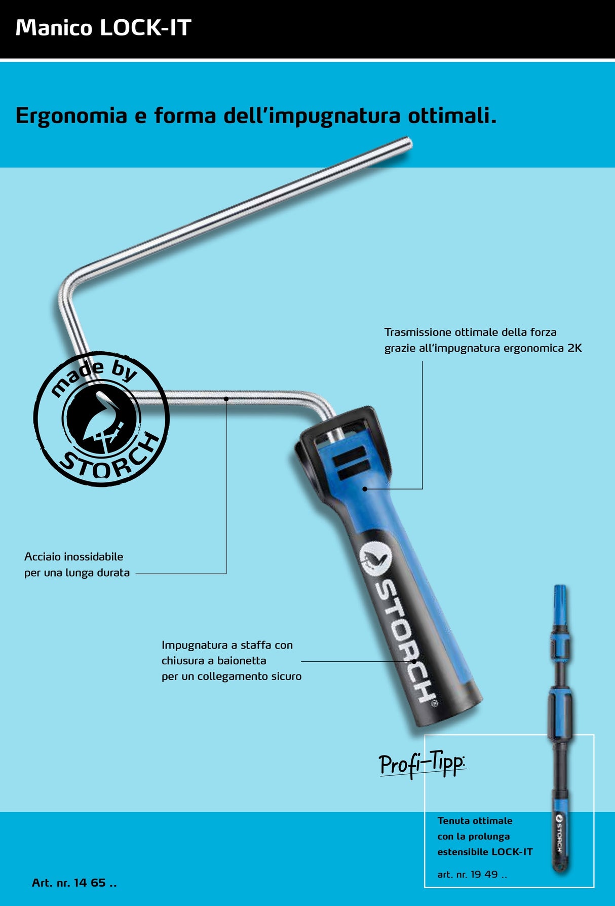 MANICI RULLI SISTEMA LOCK-IT tondino 6mm