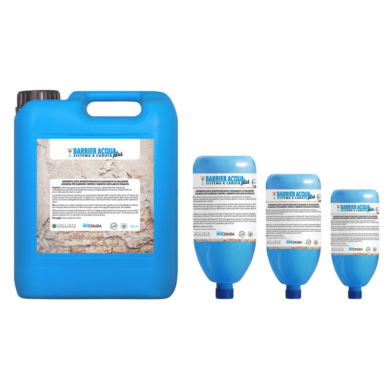 BARRIER ACQUA PLUS IDROFOBIZZANTE NANOTECNOLOGICO PER BARRIERE CHIMICHE