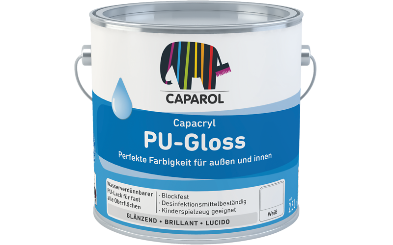 Smalto acril-poliuretanico lucido a base acqua Capacryl PU-Gloss