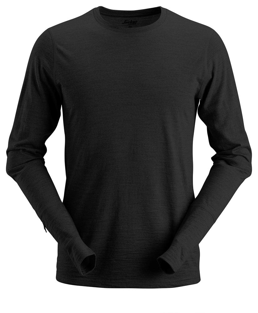 AllroundWork, T-shirt in lana Merino a maniche lunghe - 2427