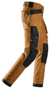 Pantaloni canvas stretch con tasche esterne - 6244