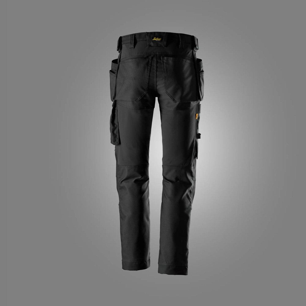 Pantaloni canvas stretch con tasche esterne - 6244