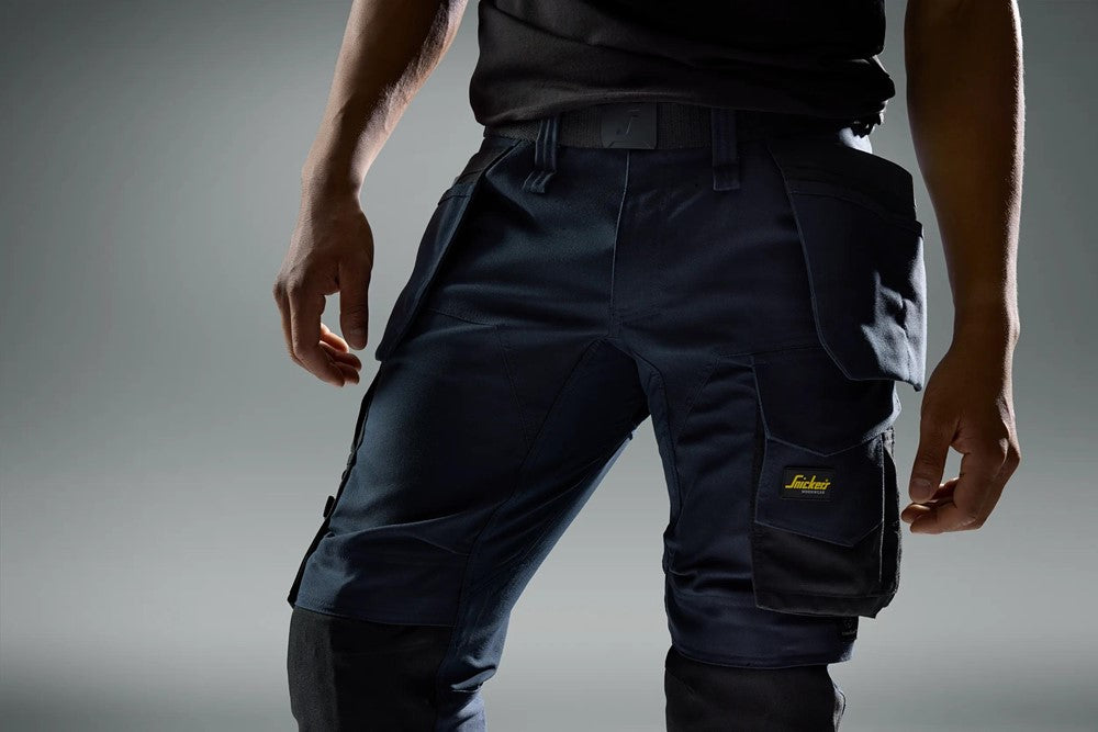 Pantaloni canvas stretch con tasche esterne - 6244