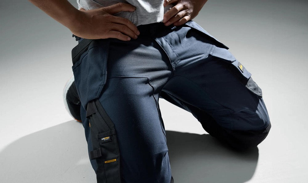 Pantaloni canvas stretch con tasche esterne - 6244