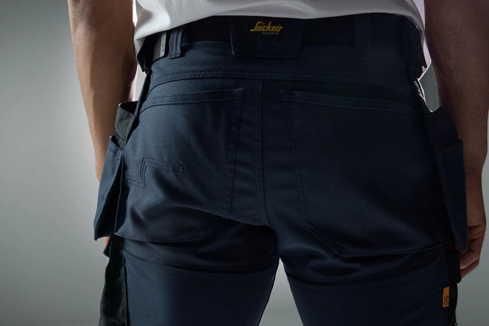Pantaloni canvas stretch con tasche esterne - 6244