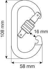 OVAL STANDARD LOCK - Moschettone