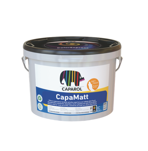 Pittura superopaca lavabile ad alta copertura con effetto Soft-Touch CapaMatt